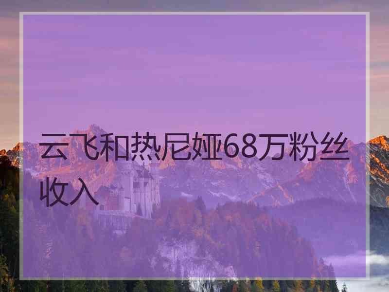 云飞和热尼娅68万粉丝收入