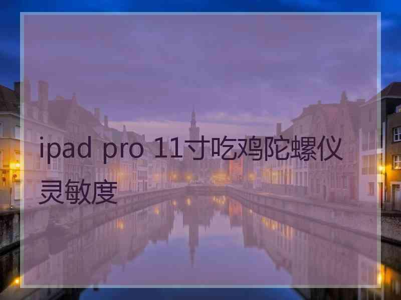 ipad pro 11寸吃鸡陀螺仪灵敏度