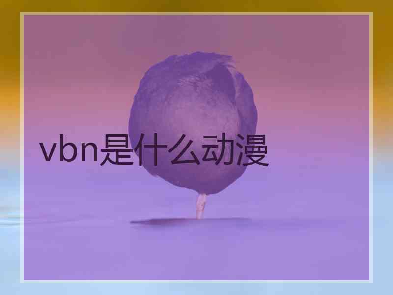 vbn是什么动漫