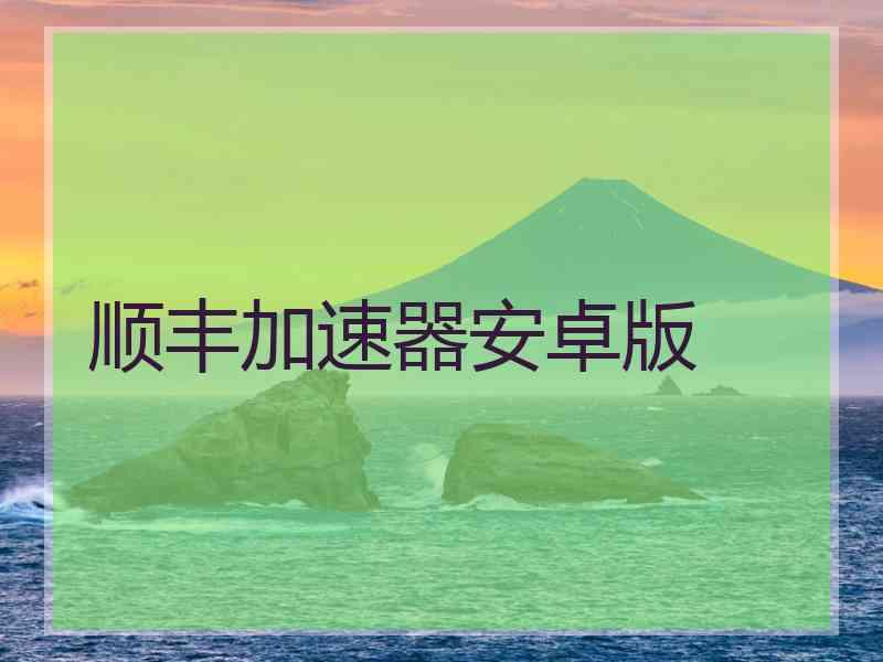 顺丰加速器安卓版