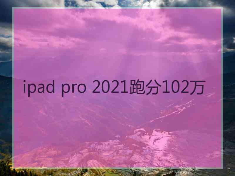 ipad pro 2021跑分102万