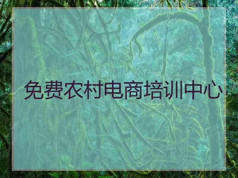 免费农村电商培训中心