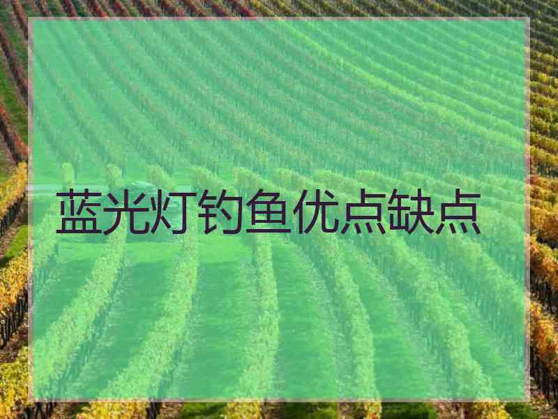 蓝光灯钓鱼优点缺点