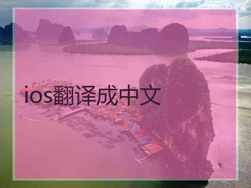 ios翻译成中文