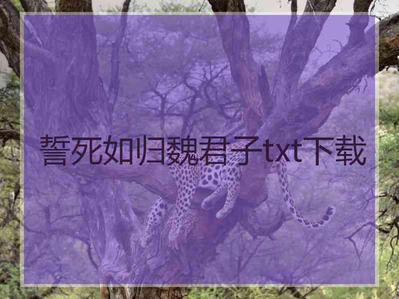 誓死如归魏君子txt下载