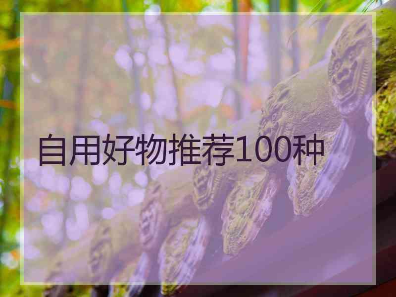 自用好物推荐100种