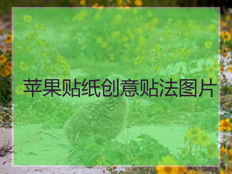 苹果贴纸创意贴法图片