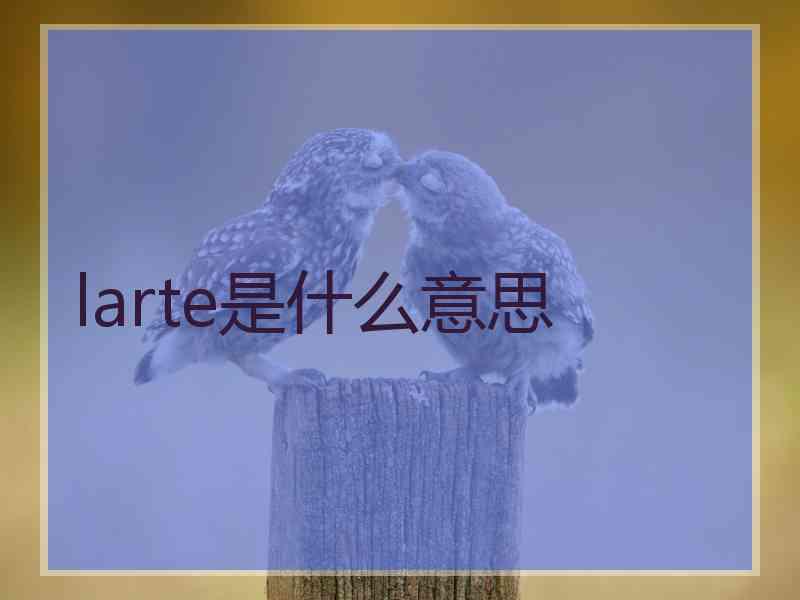 larte是什么意思