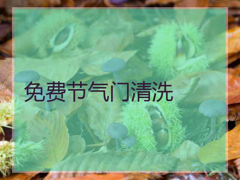 免费节气门清洗