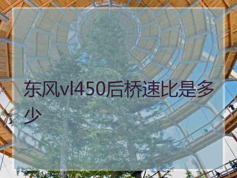 东风vl450后桥速比是多少