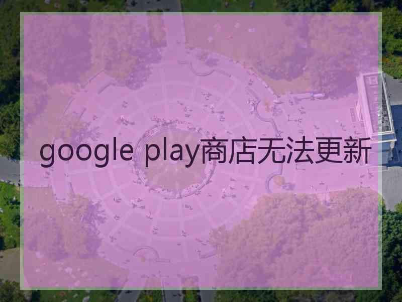 google play商店无法更新