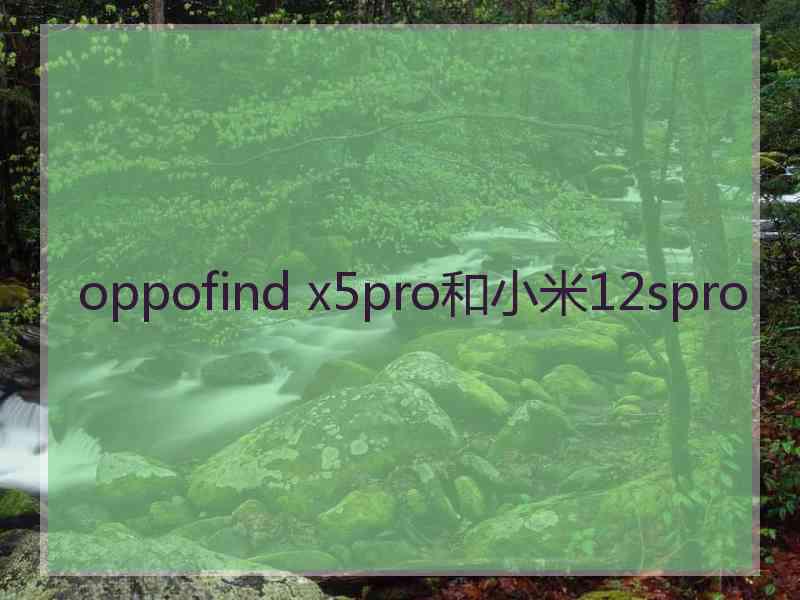 oppofind x5pro和小米12spro