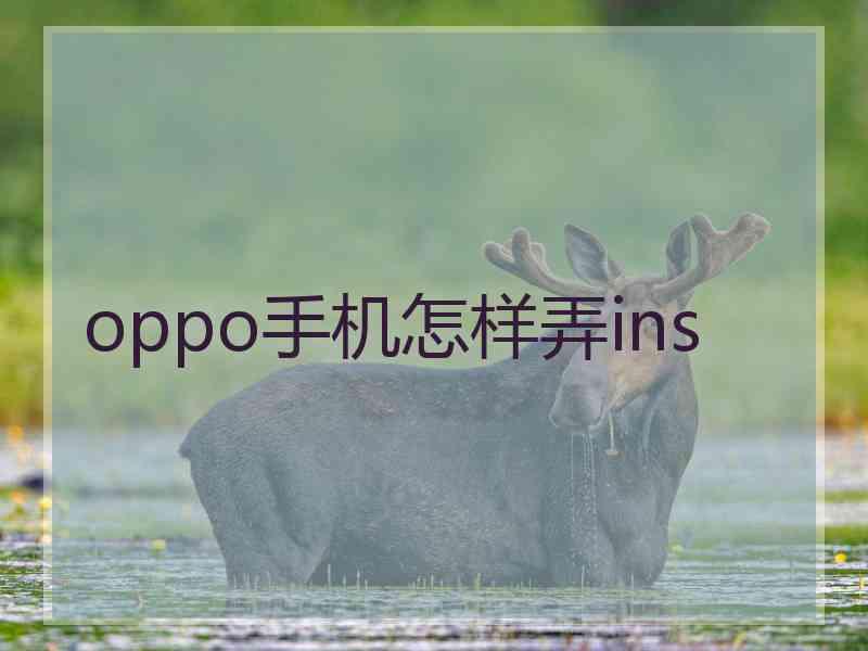 oppo手机怎样弄ins