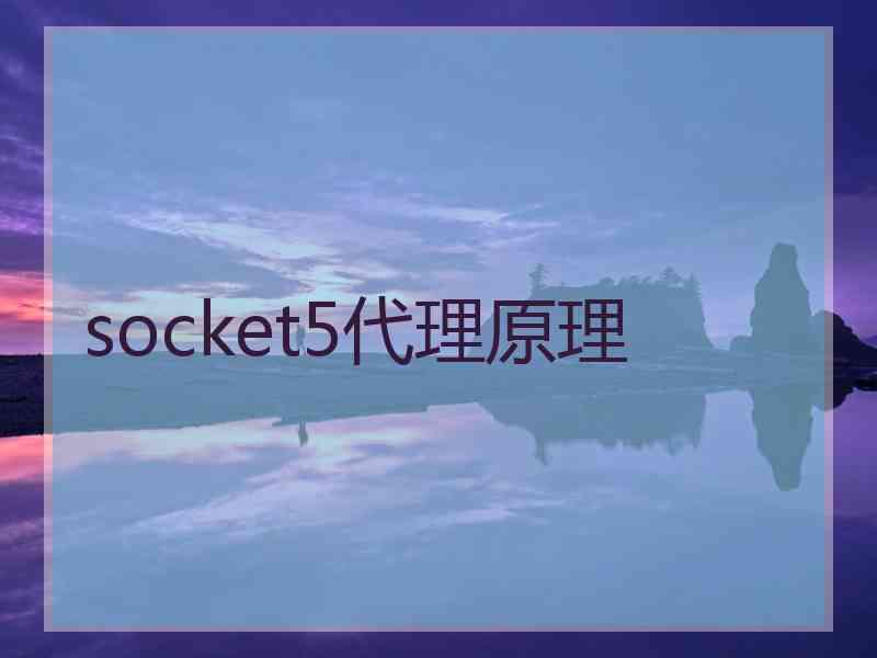 socket5代理原理