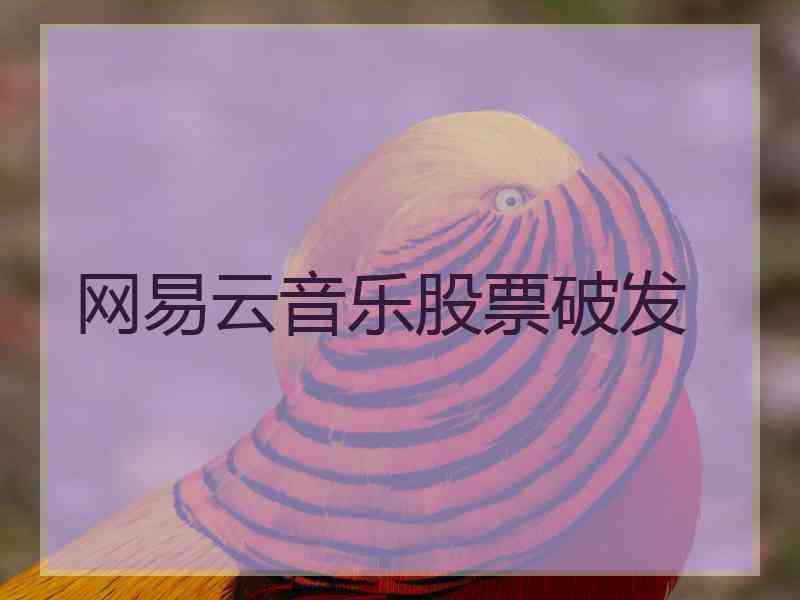 网易云音乐股票破发