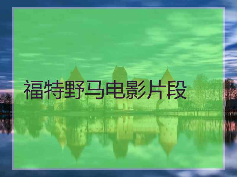 福特野马电影片段