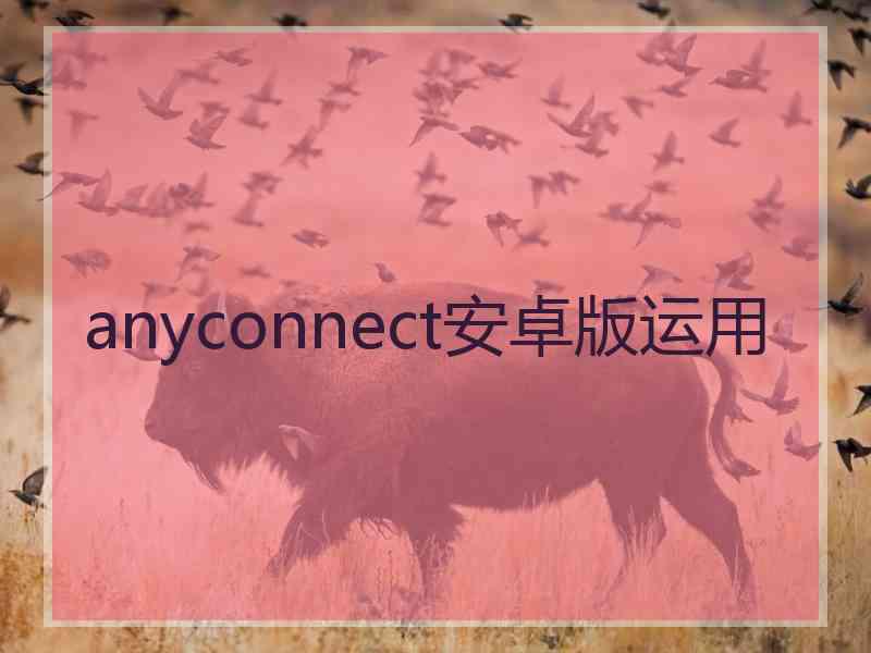 anyconnect安卓版运用