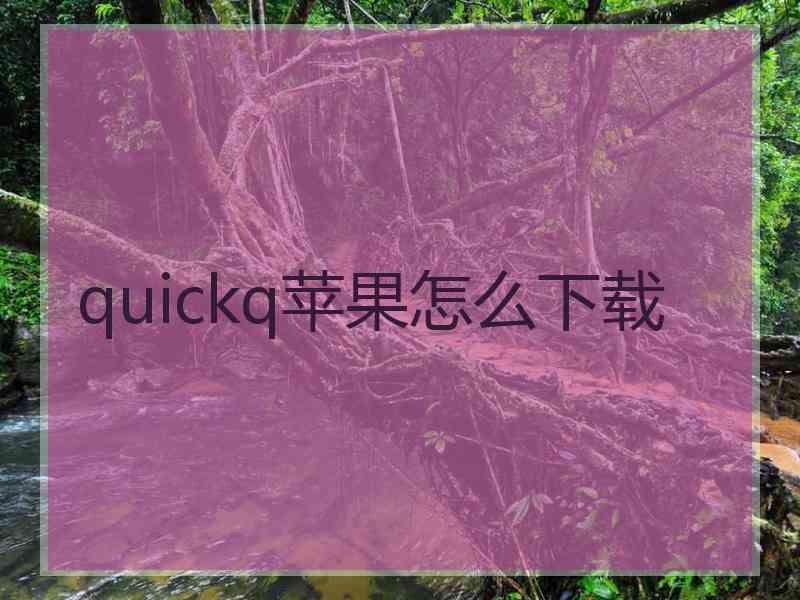 quickq苹果怎么下载