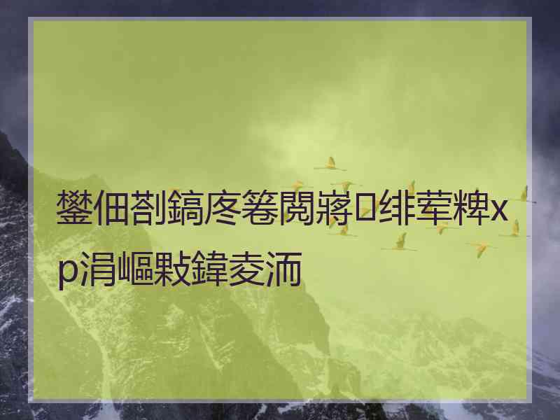 鐢佃剳鎬庝箞閲嶈绯荤粺xp涓嶇敤鍏夌洏