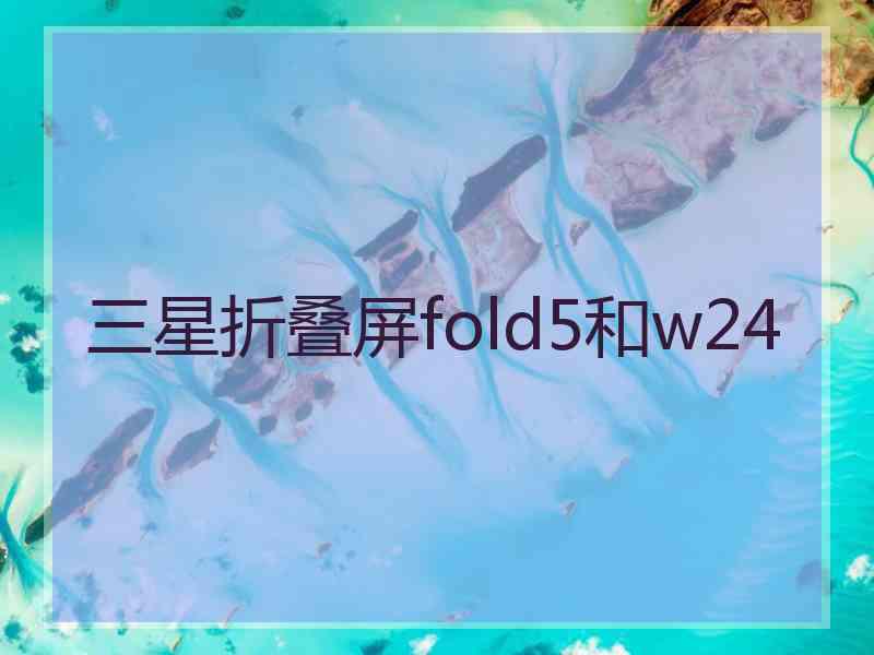 三星折叠屏fold5和w24