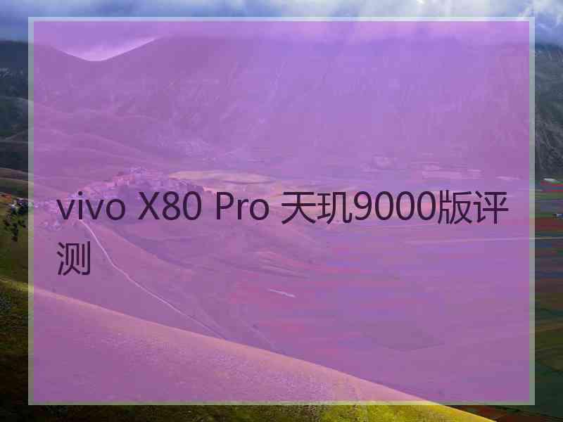 vivo X80 Pro 天玑9000版评测