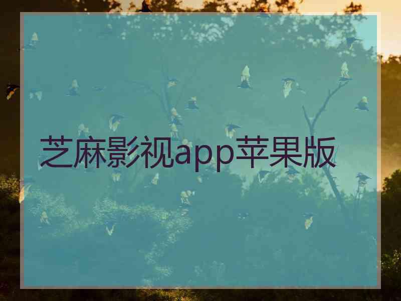 芝麻影视app苹果版