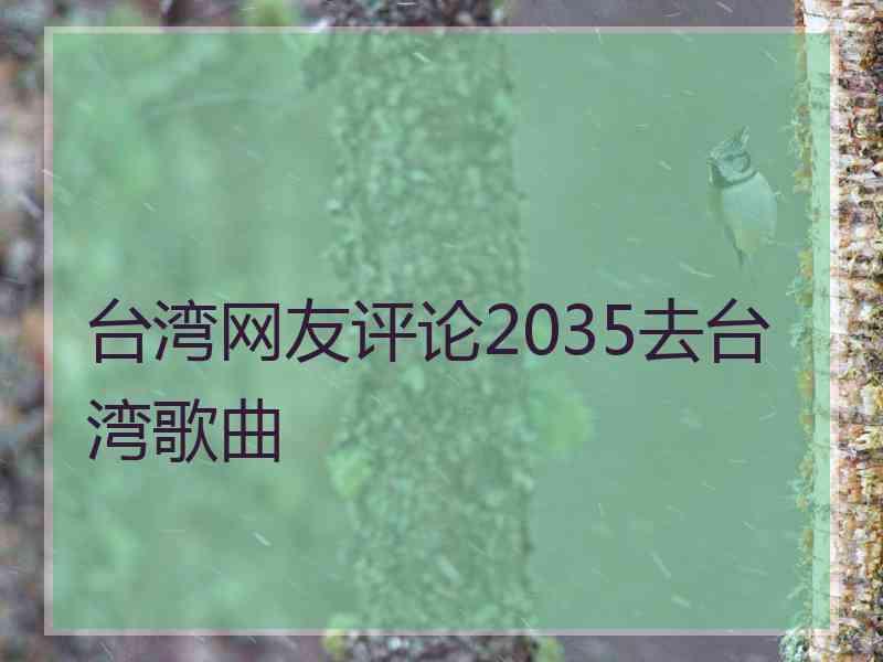 台湾网友评论2035去台湾歌曲