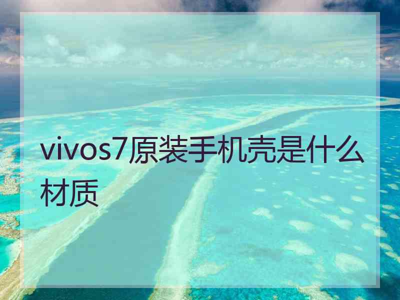 vivos7原装手机壳是什么材质