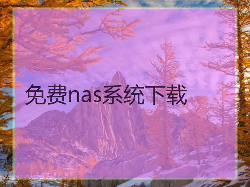 免费nas系统下载