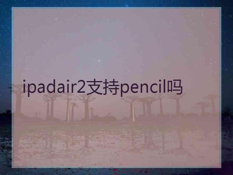 ipadair2支持pencil吗