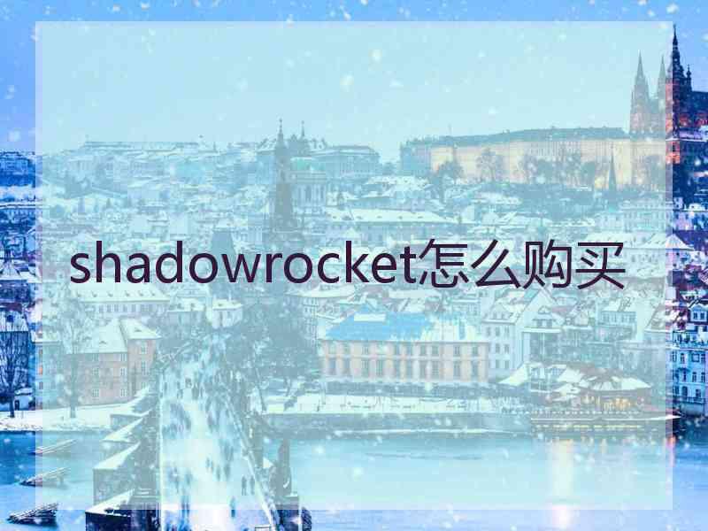 shadowrocket怎么购买