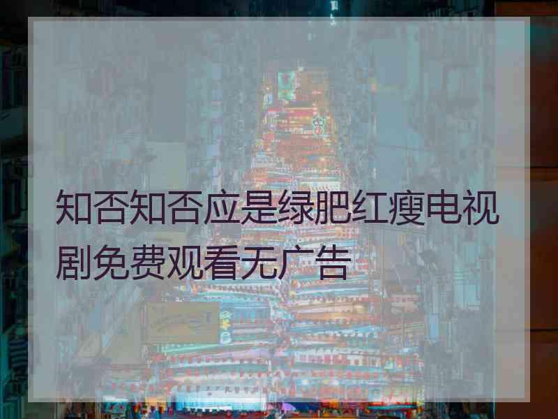 知否知否应是绿肥红瘦电视剧免费观看无广告