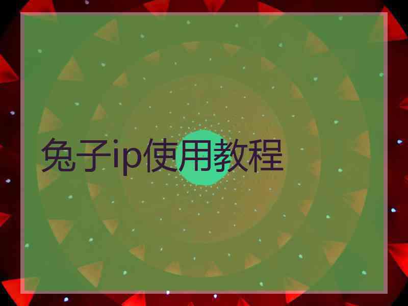 兔子ip使用教程