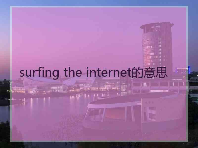 surfing the internet的意思