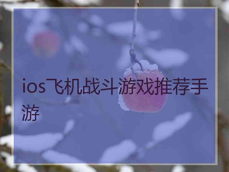 ios飞机战斗游戏推荐手游