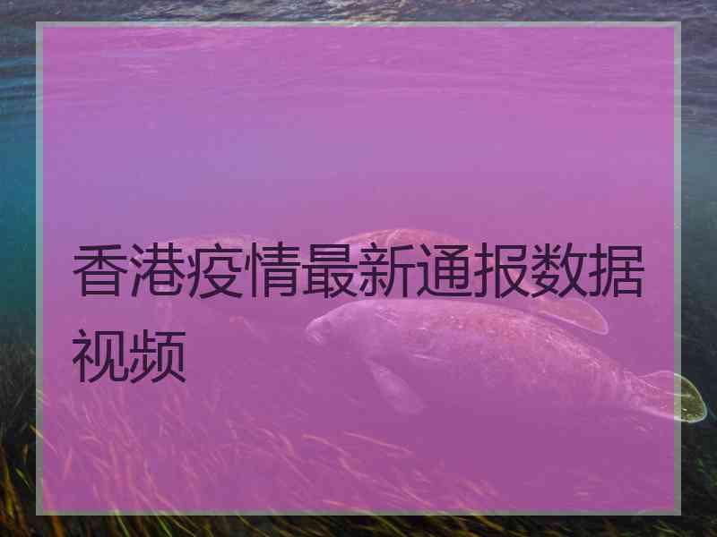 香港疫情最新通报数据视频