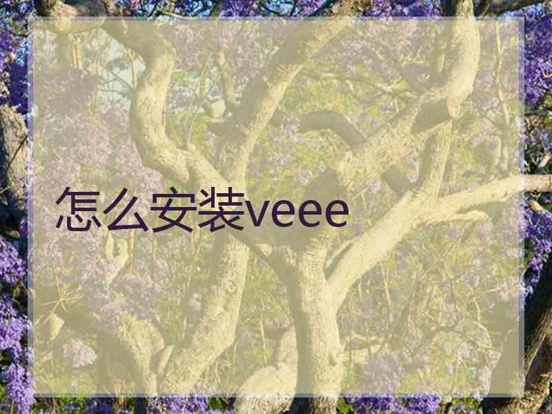 怎么安装veee