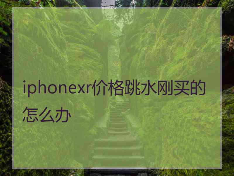 iphonexr价格跳水刚买的怎么办