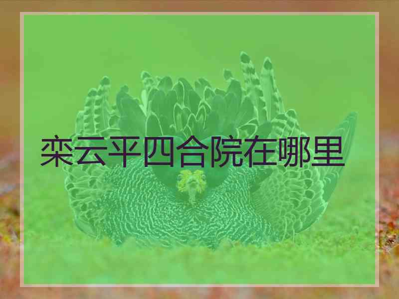 栾云平四合院在哪里