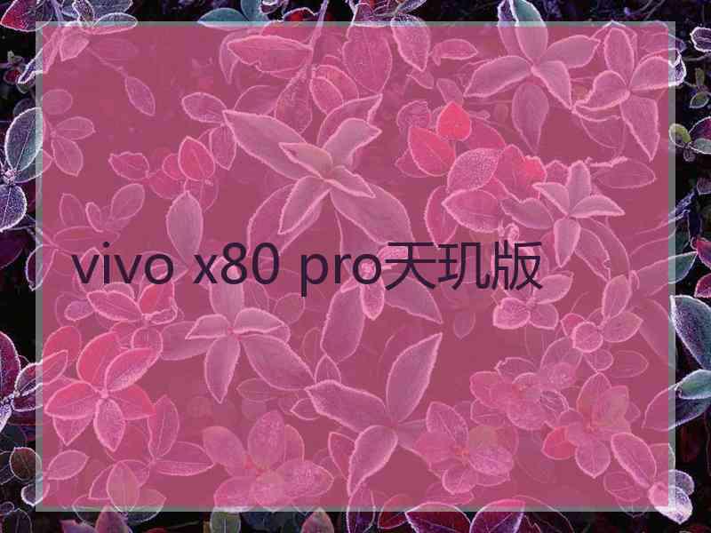 vivo x80 pro天玑版