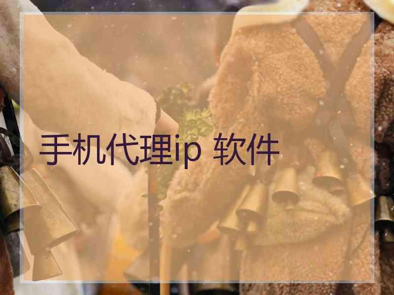 手机代理ip 软件