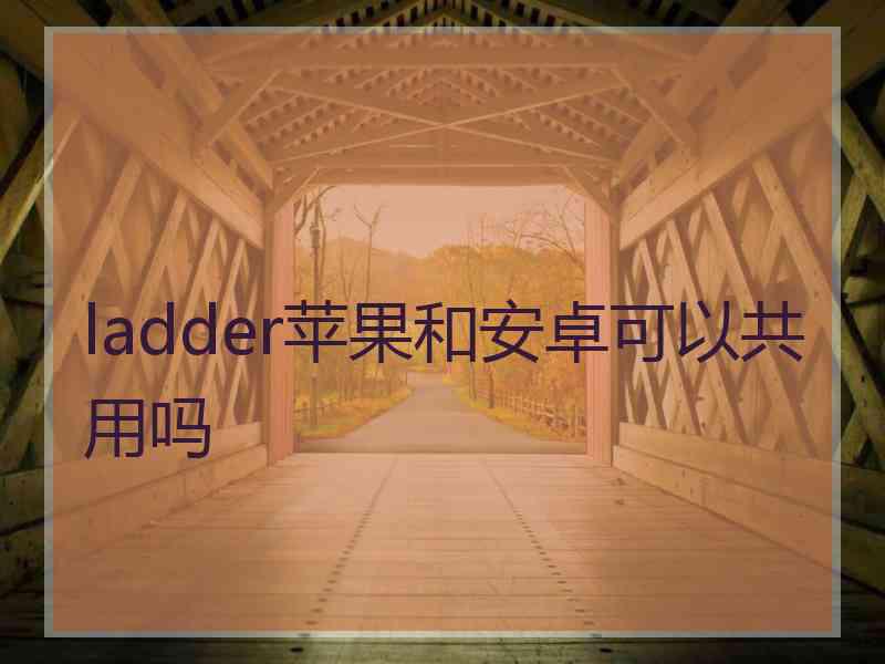 ladder苹果和安卓可以共用吗