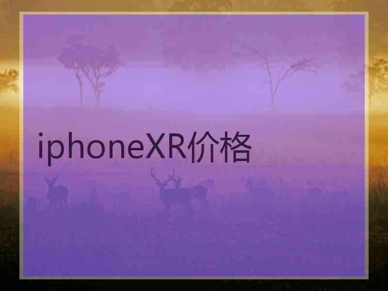 iphoneXR价格