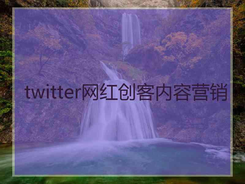 twitter网红创客内容营销