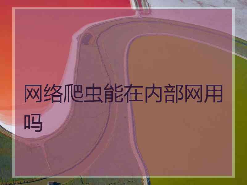 网络爬虫能在内部网用吗