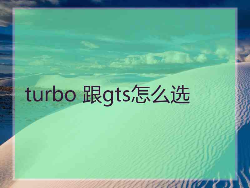 turbo 跟gts怎么选