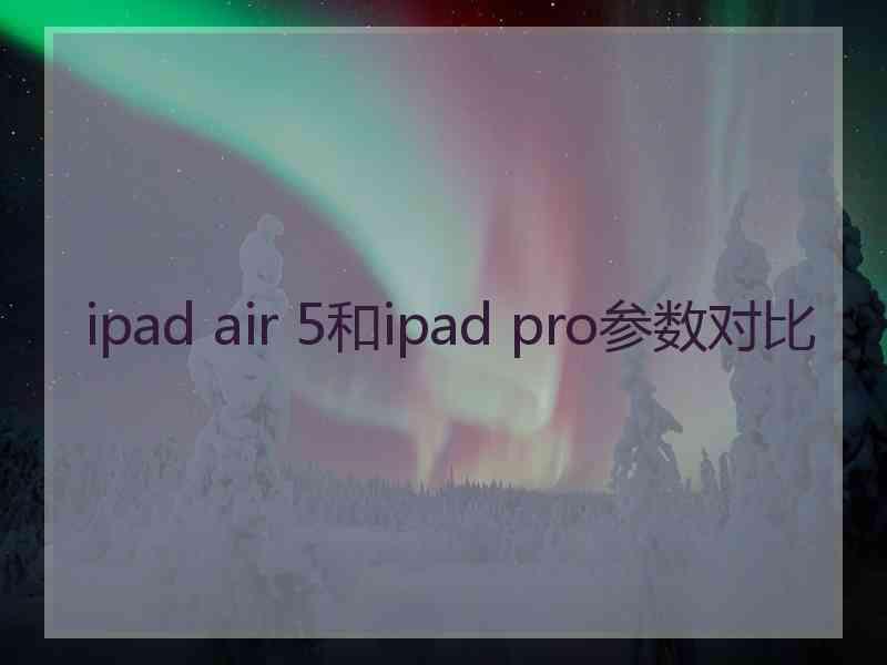 ipad air 5和ipad pro参数对比