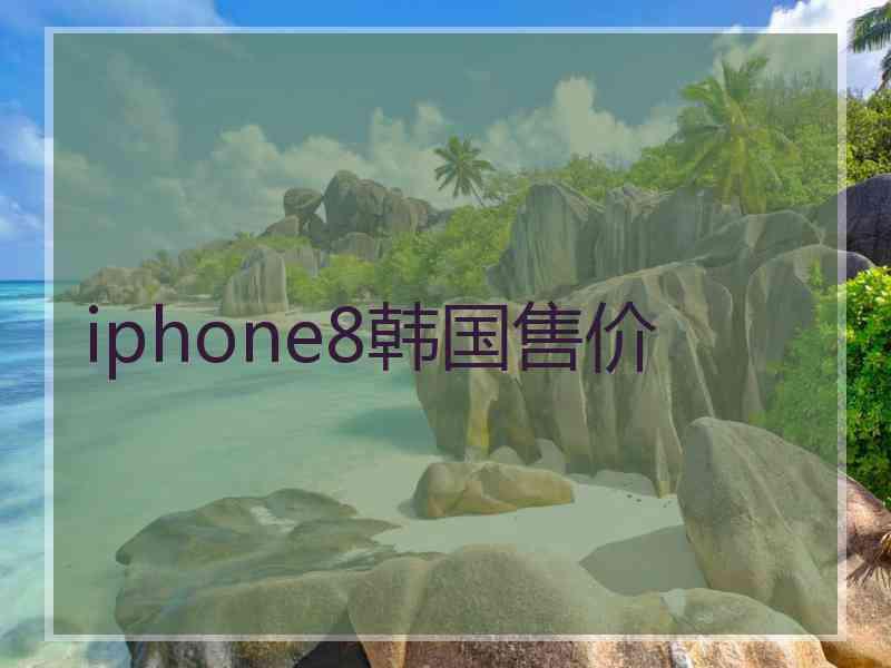 iphone8韩国售价