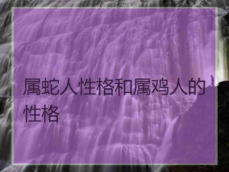 属蛇人性格和属鸡人的性格