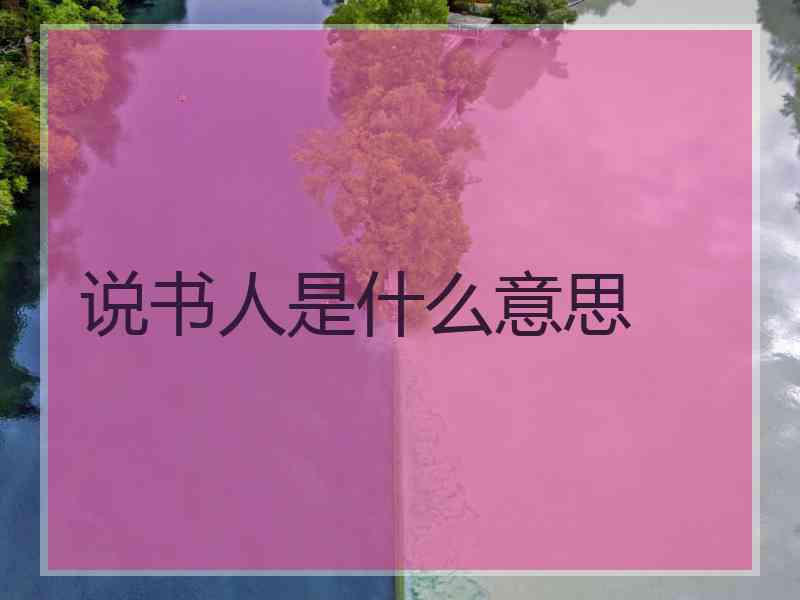 说书人是什么意思